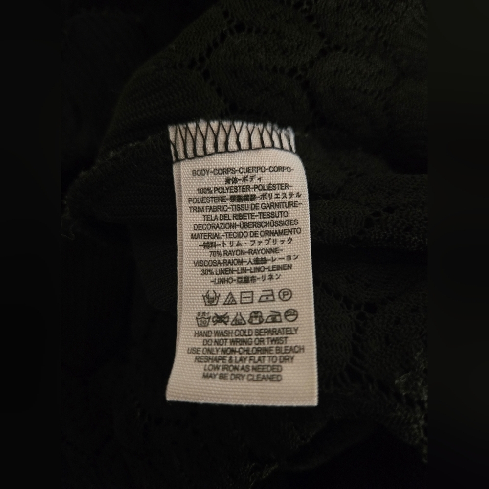 Free People Fire Island Cinch Top Black Small - Picture 11 of 12